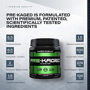 Pre Workout Powder; KAGED MUSCLE Preworkout for Men & Pre Workout Women, Delivers Intense Workout Energy, Focus & Pumps; One of the Highest Rated Pre-Workout Supplements, Fruit Punch, Natural Flavors