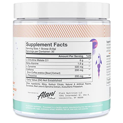 Alani Nu Pre-Workout Supplement Powder for Energy, Endurance, and Pump, Galaxy, 30 Servings (Packaging May Vary)