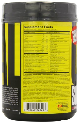 Universal Nutrition Shock Therapy Pre-Workout Pump & Energy Supplement, with BCAA complex, Creatine, and Electrolytes - Hawaiian Pump - 42 Servings