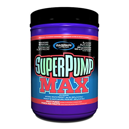 Gaspari Nutrition - SuperPump MAX - The Ultimate Pre Workout Powder, Sustained Energy Preworkout, Nitric Oxide Booster, Muscle Growth, Recovery & Replenishes Electrolytes - 40 Serving (Fruit Punch)