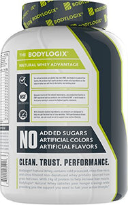 Bodylogix Natural Grass-Fed Whey Protein Powder, NSF Certified, Vanilla Bean, 4 Pound