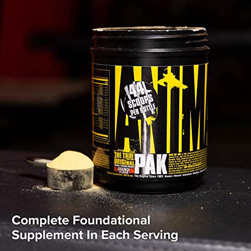 Animal Pak - The Complete All-in-one Training Pack - Multivitamin for Men, Amino Acids, Performance Complex, Zinc and More - For Elite Athletes and Bodybuilders - Orange - 44 Scoops