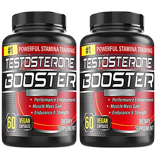 Testosterone Booster for Men, 2Pack Tribulus Terrestris Capsules Maximizes Muscle, Boost Vitality and Stamina Training