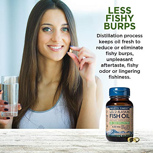 Wild Alaskan Omega-3 Fish Oil - Easy Swallow Minis 2X Double Strength 630mg EPA + DHA Natural Supplement 240 Mini Softgels