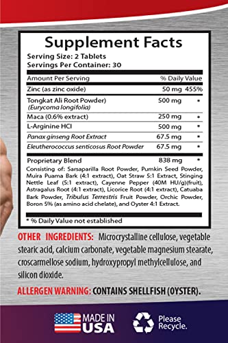 tongkat ali with tribulus terrestris - X-TEND - maca Horny Goat Weed, 1 Bottle (60 Tablets)