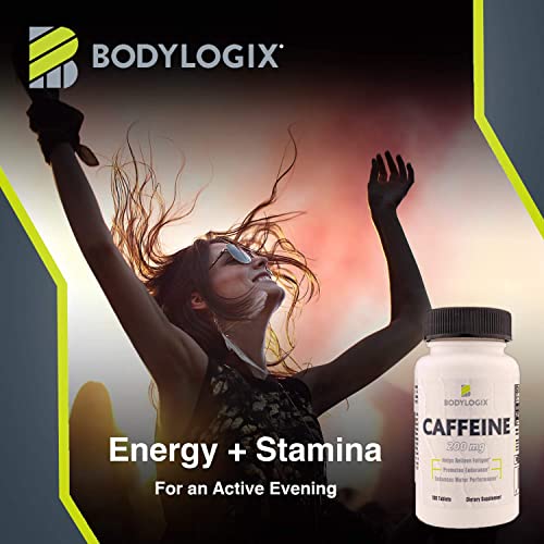 Caffeine Pills 200mg, Bodylogix Caffeine Tablets Maximum Potency Caffeine Supplement (100 Tablets) (Pack of 1)