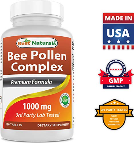 Best Naturals Bee Pollen Complex 1000 mg 120 Tablets