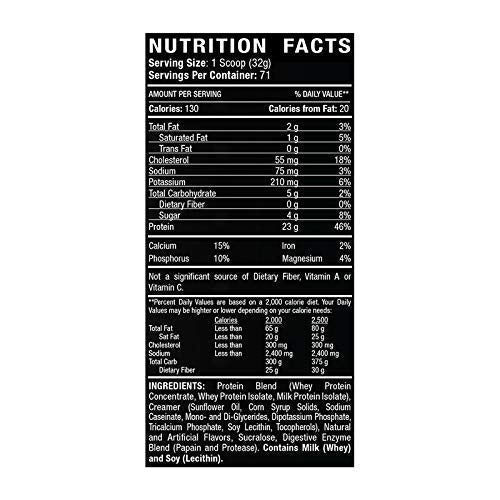 Driven WHEY- Grass Fed Whey Protein Powder: Delicious, Clean Protein Shake- Improve Muscle Recovery with 23 Grams of Protein with Added BCAA and Digestive Enzymes (Vanilla Dream, 5 lb)