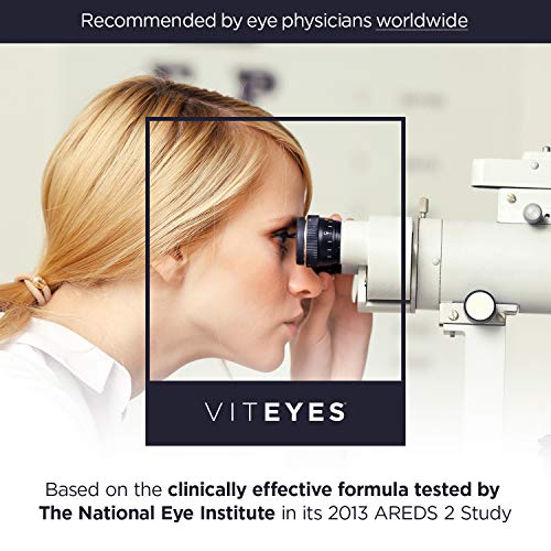 Viteyes AREDS 2 Zinc Free Capsule Macular Health Formula Capsules, Natural Vitamin E, No Zinc, No Copper, Eye Vitamin, Smaller Capsules, Vision Protection, 60 Capsules