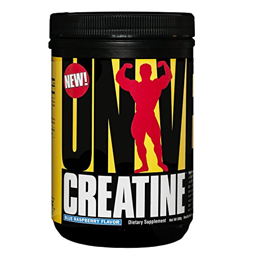 Universal Nutrition 100% Pure Flavored Creatine Monohydrate Powder, Blue Raspberry, 500 Gram (FID50914)