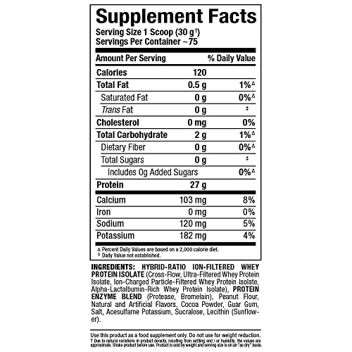 ALLMAX Nutrition - ISOFLEX Whey Protein Powder, Whey Protein Isolate, 27g Protein, Chocolate Peanut Butter, 5 Pound