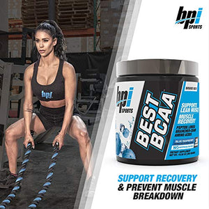 BPI Sports Best BCAA - BCAA Powder - Branched Chain Amino Acids - Muscle Recovery - Muscle Protein Synthesis - Improved Performance – Hydration – Blue Raspberry - 30 Servings - 10.58 oz.