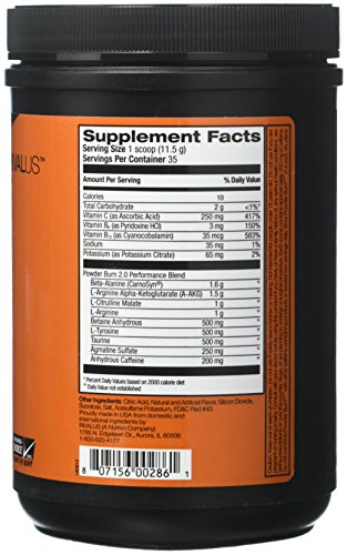 Rivalus Powder Burn, Watermelon, 0.8 Pound - Intense Pre-Workout Energy, 200mg Caffeine, Zero Banned Substances, Made in USA.