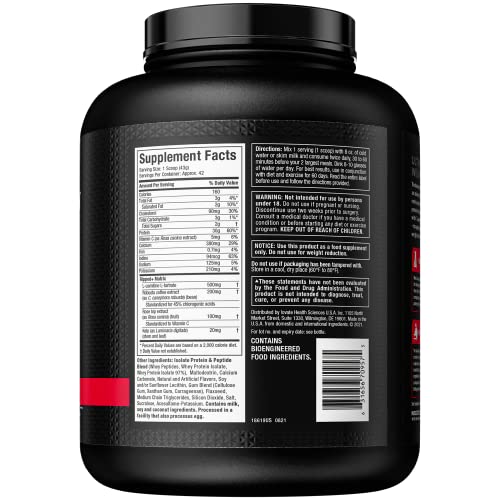 Protein Powder for Weight Loss | MuscleTech Nitro-Tech Ripped | Lean Whey Protein Powder | Whey Protein Isolate | Weight Loss Protein Powder for Women & Men | Vanilla, 4 lbs (42 Servings)