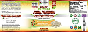 Ashwagandha KSM-66 by Fresh Healthcare, 1200mg Pure and Potent Root Extract Capsules with Natural Black Pepper for High Absorption, Non-GMO Vegan Supplement Pills