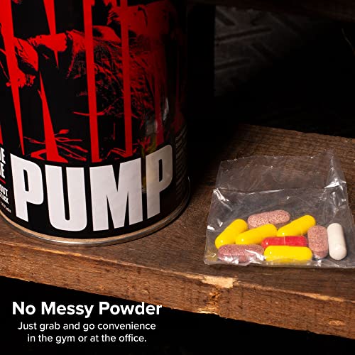 Animal Pump – Preworkout - Vein Popping Pumps – Energy and Focus – Creatine – Nitric Oxide – Easy to Remove Stimulant Pill for Anytime Workouts – 30 Packs