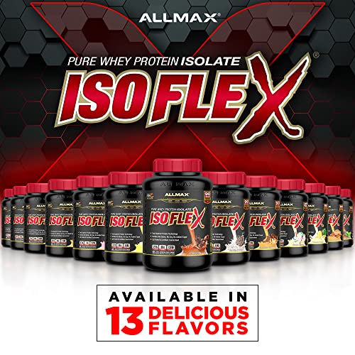 ALLMAX Nutrition - ISOFLEX Whey Protein Powder, Whey Protein Isolate, 27g Protein, Birthday Cake, 2 Pound