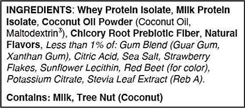 BiPro Bold Milk & Whey Protein Powder Isolate for Every Lifestyle, Strawberries & Crème 1 Pound - No Added Sugar, Suitable for Lactose Intolerance, Gluten Free, Contains Prebiotic Fiber