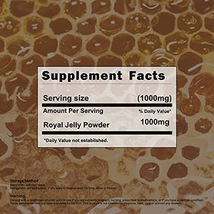 Adderenity Royal Jelly Powder 4oz 3X Concentrate Rich in Vitamins, Minerals, 100% Natural Freeze Dried with Milk & Salad