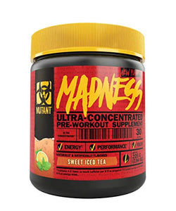 Mutant Madness – Redefines The Pre-Workout Experience and Takes it to a Whole New Extreme Level – Engineered Exclusively for High Intensity Workouts – 225 g – Sweet Iced Tea