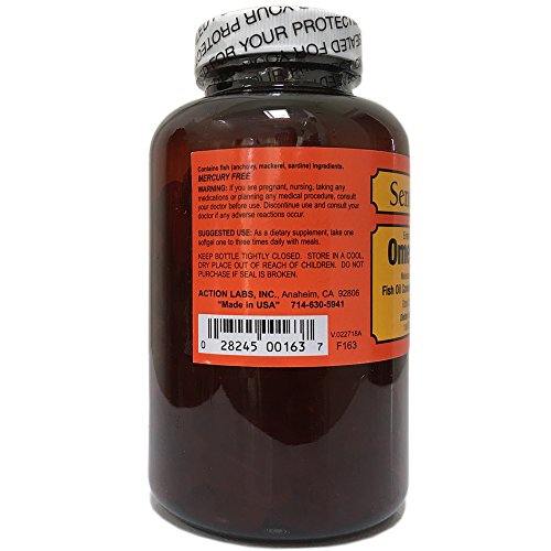 Sentinel Premium Enteric Coated Omega-3, Burpless, EPA DHA Fish Oil Concentrate 1000 mg Odor Controlled, Supports Healthy Heart, Made in USA, 150 Softgels