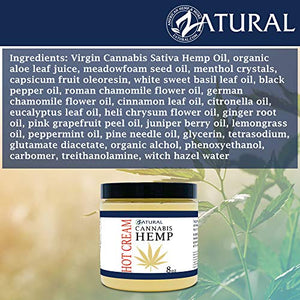 Zatural Hemp Hot Cream with Essential Oil Blend, Aloe, Hemp, and More (Gallon)