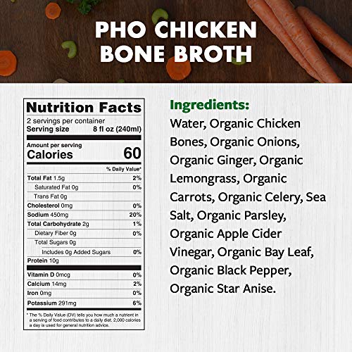 Smart Chicken Organic Chicken Broth (Pho, 16.9 Ounce (Pack of 6))
