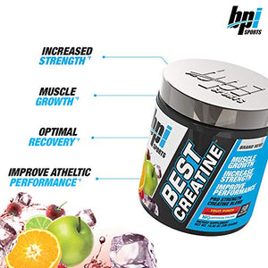 BPI Sports Best Creatine – Creatine Monohydrate, Himalayan Salt – Strength, Pump, Endurance, Muscle Growth, Muscle Definition – No Bloat – Fruit Punch – 50 servings – 10.58 oz.