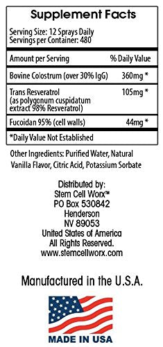 Stem Cell Supplement - Clinically Proven Stem Cell Worx Sublingual. Guaranteed Activation of your Stem Cells. Rapid Energy, Boosts Immunity, Reduces Inflammation and Joint Pain. Severe Joint Pain can take 2.5 months of use to feel full benefits. Manufactu
