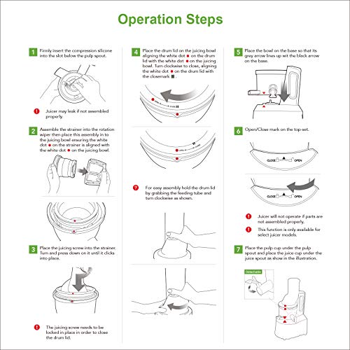 Ventray Masticating Juicer Machine, Electric Slow Cold Press Juice Extractor Maker for Citrus Orange Fruit Vegetable with Quiet Motor & Large Feed Chute, Vertical Compact Design and Easy Clean - 808