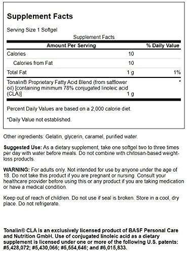 Swanson Tonalin Cla 1000 Milligrams 100 Sgels