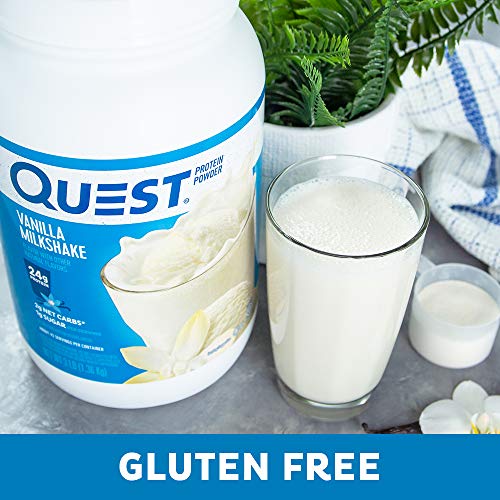 Quest Nutrition Vanilla Milkshake Protein Powder, High Protein, Low Carb, Gluten Free, Soy Free, 48 Ounce (Pack of 1)