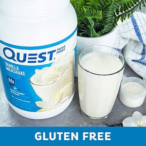 Quest Nutrition Vanilla Milkshake Protein Powder, High Protein, Low Carb, Gluten Free, Soy Free, 48 Ounce (Pack of 1)
