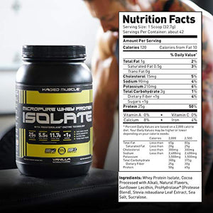 Kaged Muscle Whey Protein Powder 100 Whey Protein Isolate for Post Workout Recovery 3lbs, Chocolate, 48 Ounce