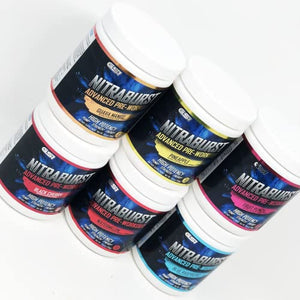 Giant Sports International NITRABURST Pre Workout Powder, Increase Blood Flow, Boosts Strength and Energy, Improve Exercise Performance, Creatine Free (Black Cherry, 30 Servings)