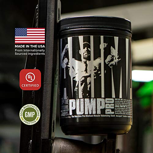 Animal Pump Pro Powder – Non Stimulant Preworkout – Pump & Cell volumization with Added Sea Salt for Electrolytes – 20 Servings - Strawberry Lemonade