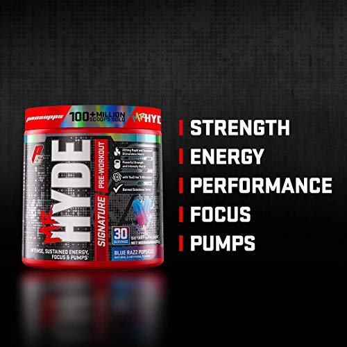 ProSupps Mr. Hyde Signature Series Pre-Workout Energy Drink – Intense Sustained Energy, Focus & Pumps with Beta Alanine, Creatine, Nitrosigine & TeaCrine (30 Servings Lollipop Punch)