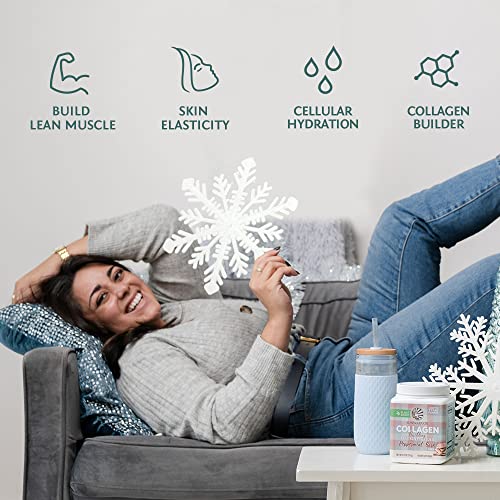 Sunwarrior Vegan Collagen Peptides Powder - Plant Based Vegan Collagen Powder, Organic Collagen Protein Powder, Hyaluronic Acid, Biotin, No Sugar, Dairy, or Soy, Non-GMO, Collagen Supplements