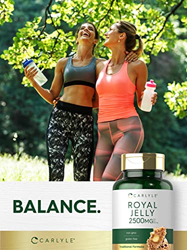 Royal Jelly Capsule | 2500mg | 120 Count | Non-GMO and Gluten Free Formula | Traditional Supplement | by Carlyle