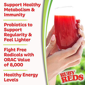 Super Beta Prostate Advanced Supplement for Men - Reduce Bathroom Trips Day & Night, Support Healthy Prostate + Ruby Reds Fruit & Vegetable Superfood Powder for Energy, Immune Support & Overall Health