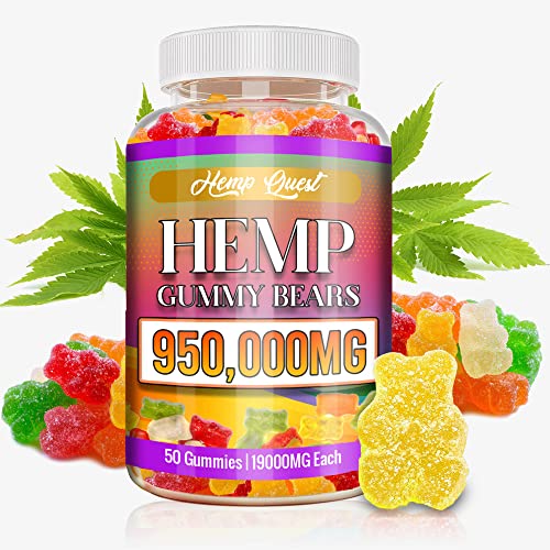 Hemp Gummies 950,000MG Extract Strength Premium Cbdmd Oil Gummies for Pain & Anxiety Cbdfx CBS CDB Inflammation & Relief Better Sleep - Low Sugar Zero CBD Oil