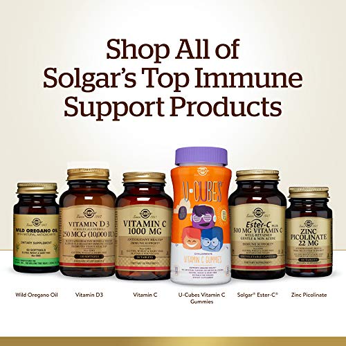 Solgar Ester-C Plus 1000 mg Vitamin C (Ascorbate Complex), 180 Tablets - Gentle On The Stomach & Non Acidic - Antioxidant & Immune System Support - Non GMO, Vegan, Gluten Free, Kosher - 180 Servings