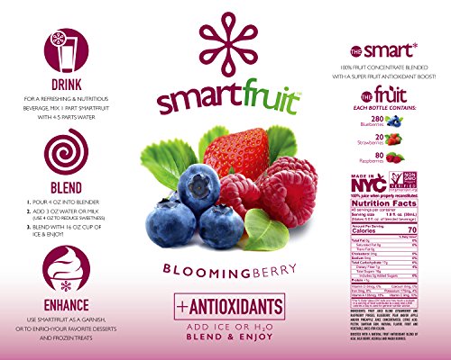 Smartfruit Blooming Berry + Antioxidants, 100% Real Fruit Purée, Non-GMO, No Additives, Vegan - 48 Fl. Oz