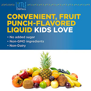 Little DaVinci Calm L-Theanine Spray for Kids, Fruit Punch, 50 Servings - Calming and Relaxing Doctor Formulated Supplement