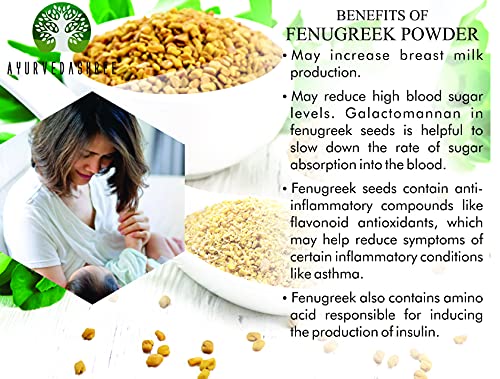 AYURVEDASHREE Fenugreek Seeds Powder 200 Gm I Trigonella foenum-graecum Sd. | Methi Powder | Spice Indian Cuisine | Hair Care | Improves Digestion