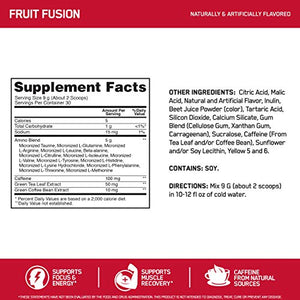 Optimum Nutrition Amino Energy - Pre Workout with Green Tea, BCAA, Amino Acids, Keto Friendly, Green Coffee Extract, Energy Powder - Fruit Fusion, 30 Servings