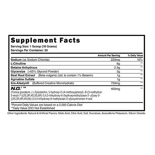 Steel Supplements Pumped-AF Pre Workout Powder with N.O.7, 6g L-Citrulline & Kre-Alkalyn | Non Stimulant, Caffeine Free, Increase Blood Flow & Hydration | 30 Servings (Strawberry Watermelon)