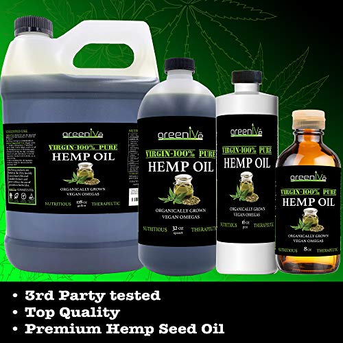 GreenIVe - Hemp Oil - Vegan Omegas - Cold Pressed - Exclusively on Amazon (16oz)