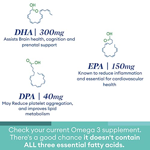 Tahiro Vegan Omega-3 Softgels. Serving Size 1000mg Includes DPA , DHA & EPA Plant Based Supplement. Nutrients for Men, Women, Kids, and Pregnant Women.