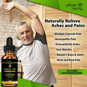 (2 Pack) Hemp Oil Extract for Pain & Stress Relief - 5000mg of Organic Hemp Extract - Grown & Made in USA - 100% Natural Hemp Drops, with Sleep, Skin & Hair (2)